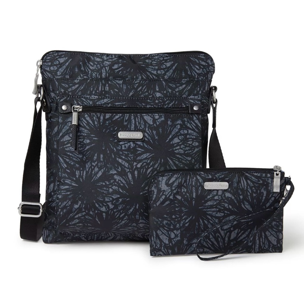 Baggallini Go Bagg, Crossbody Bag with RFID Phone Wristlet Set